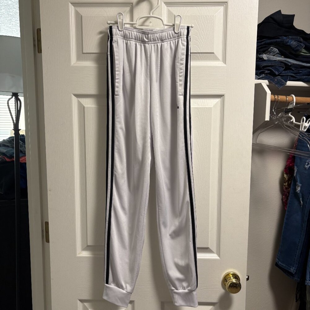 Adidas Mens XS White Track Pant / Jogger